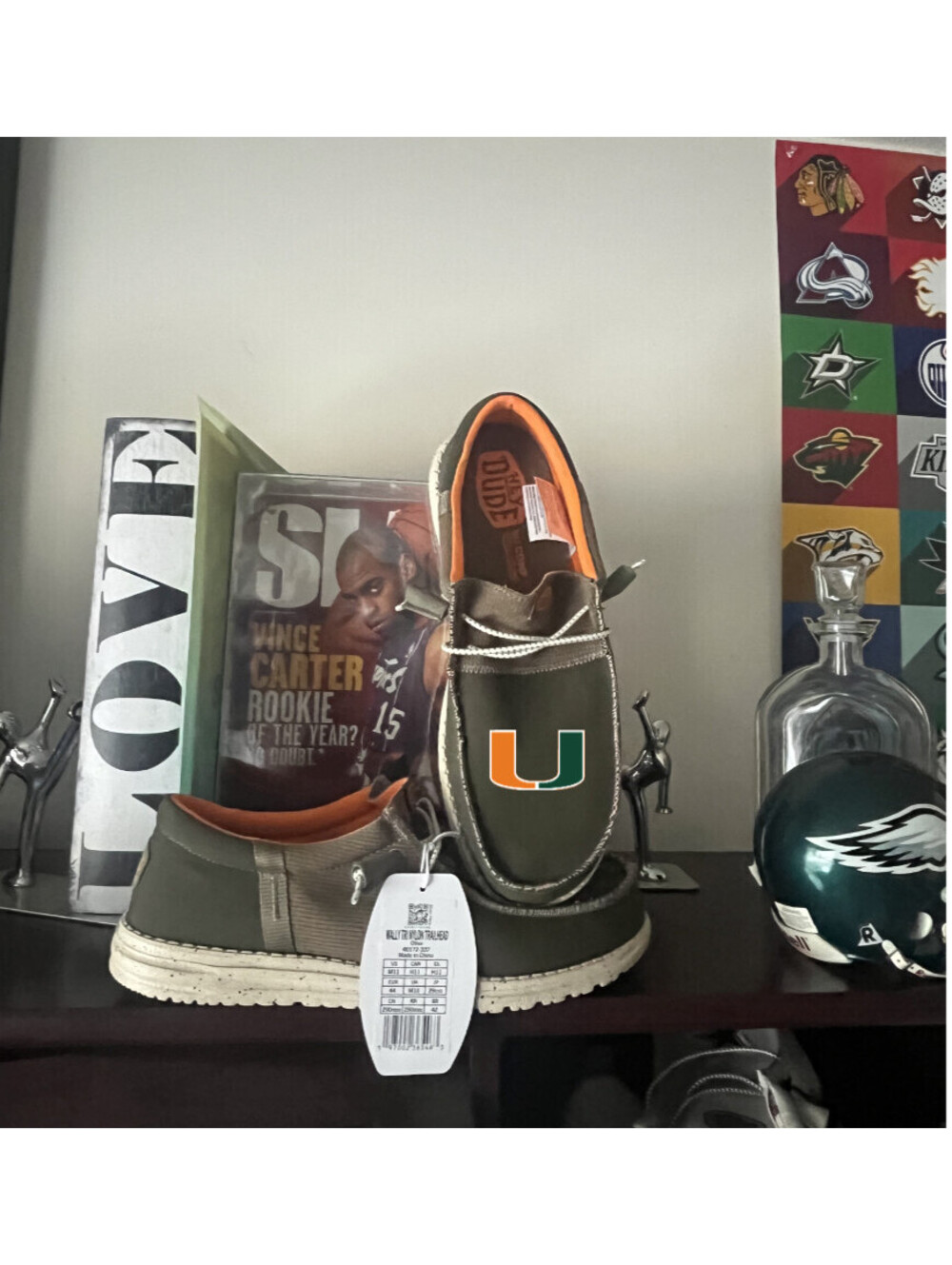 Miami Hurricanes Hey Dudes Shoes Men's New Size 11